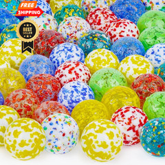 LovesTown 60PCS Glass Marbles, Assorted Colors Marble for Vase Medium, Multi