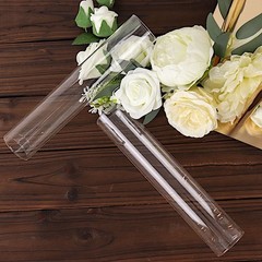 2 Clear 10″ Cylinder Glass Hurricane Candle Holder Shades Party Events Supplies