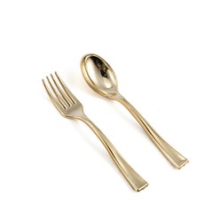 4″ long Gold Appetizer Forks Wedding Dinner Party Events Disposable Tableware