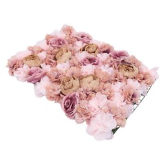 6 Pcs Artificial Flower Wall Panels Backdrop Bouquet Wedding Party Home Decor