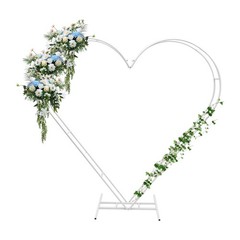 Metal Heart Shaped Wedding Arch Backdrop Stand White for Wedding Ceremony Decor!