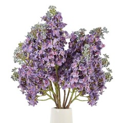 4PCS 25.6inch Lilac Artificial Flowers Purple Fake 4 Pcs 25.6inch Purple