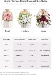 Elegant Blush Pink Wedding Bouquets Bride Silk Roses Gardenia 15 Inch Free Form