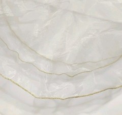 Placemats Satin Gold Trimmed Oval Shimmering Lot Of 3 Wedding Decorations