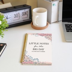 ROXMART Pastel Pink Floral Wedding Spiral Notebook, Engagement Gifts…