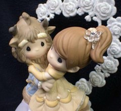 Beauty and the Beast Disney Wedding Cake Topper Belle Precious Moment Groom Top
