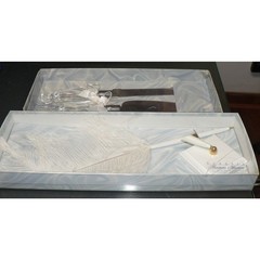 Treasure Masters Classics Bridal Guest Register Pen & Cake Server Set Stainless