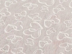 Wedding Aisle Runner Marriage Ceremony White Bridal Carpet Hearts Design 100-Ft