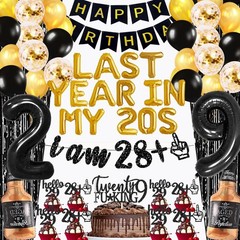 29th Birthday Decorations Party Supplies for Men Last Year in My 20s Balloons…