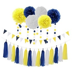 Navy-Blue White-Yellow Graduation Party Decorations – Navy Blue White Yellow