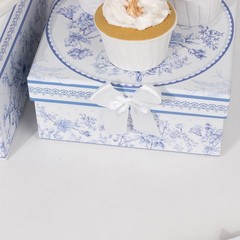 BLUE 4 Nesting Gift Boxes with Lids Party Supplies Wedding Decorations