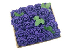 50/25pcs Artificial Flowers Real Looking Foam Roses Decoration DIY for Wedding