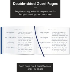 Versatile Black Leather Guest Book – Perfect for Parties, Homes, and Memorials