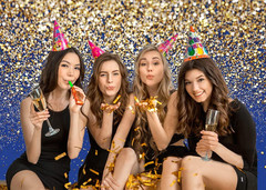 7x5ft Royal Blue Glitter Backdrop Birthday Gold Spots Bokeh Wedding Prom Graduat