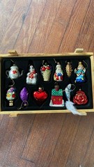Old World Collection Christmas Bride Wedding Glass Ornaments Set of 12