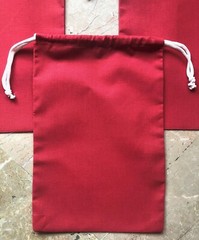 Cotton Double Drawstring Muslin Bags 4″x6″(RED COLOR)-50 count pack