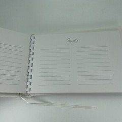 Cathys Concepts White Chiffon Wedding Guest Book Swarovski Crystal Accents