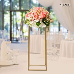 10x Golden Metal Flower Stand 23.6″ Tall Wedding Decor Frame Table Centerpiece