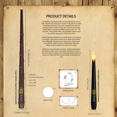 Flameless Floating Candles with Wand，12 Pcs Magic LED Hanging Black-12pcs