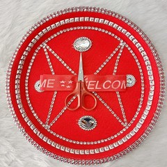 Handcrafted Plate,Welcome Jiju,Bhabhi Thali,Ribbon Cutting Plate,Welcome Plate