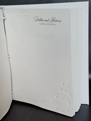 Vtg Hallmark Wedding Photo Album Scrapbook Book White Lace Doily