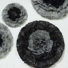 12 pack 12″ 16″ 20″ Charcoal Grey Tissue Paper Carnation Flowers Backdrop
