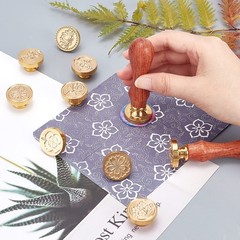 CRASPIRE Wax Seal Stamp Set 10PCS Christmas Vintage Sealing Wax Stamps 25mm R…