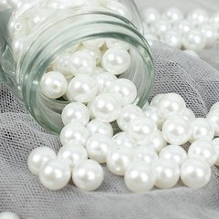 10 mm White FAUX PEARLS Loose Beads Wedding Party Crafts Decorations Fillers