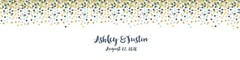 Geometric Gold Confetti Engagement Party Bridal Shower Water Bottle labels