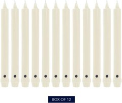 Colonial Candle Unscented Taper Candle, Classic Collection, 10 In, Ivory
