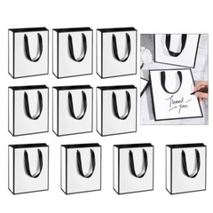 6×2.4×7.8Inch Shopping Bag Ribbon Handle For Wedding Birthday Retail Packaging
