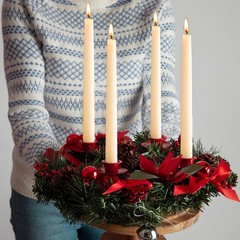Beeswax Taper Candles White, 9 Inch Natural Long Candle 8 Pack, Cream