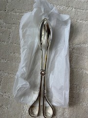 NIB VTG Towle Copenhagen Silverplated Fork Spoon Tongs Serving Set