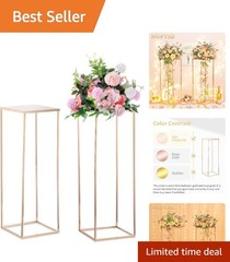 Stunning 31.5 Inch Gold Vases for Centerpieces – Ideal for Weddings & Events