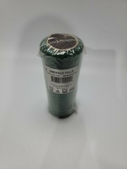 Falk Fabrics Emerald Green Tulle Spool 6 Inch x 25 Yard Decoration Roll.