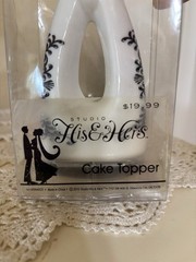 Studio His & Hers Modern Art Wedding Cake Topper