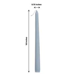 10″ tall Dusty Blue Premium Taper Candles Wedding Centerpiece Decorations