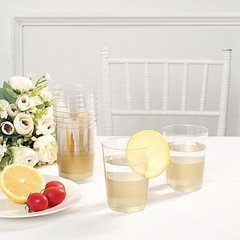 25 pk 10 oz Plastic CLEAR CUPS Disposable Tableware Party Wedding SALE