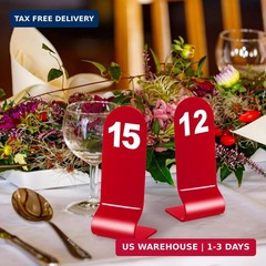 Okllen 1-30 Table Numbers Red, Restaurant Acrylic Order Numbers, Double Sided Ta