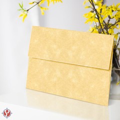 A6 Parchment Envelopes, NEW CHAMPAGNE, 4 3/4 x 6 1/2, 24lb Bond/60lb Text, 25 Pk
