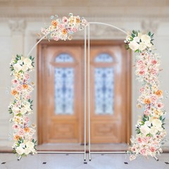 Set of 2 Metal Arch Background Stand, Wedding Arch Flower Frame for Decoration