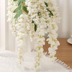 4pcs 47.2-inch Artificial Fake Wisteria Hanging Flower Garland Silk Flower Strin