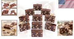 Vintage Travel-Themed Mini Favor Box Set – 50 Kraft Paper Suitcases for Events