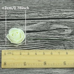 144Pcs Mini PE Foam Rose Heads Red Lace Flowers DIY Wedding Home Decor 2cm