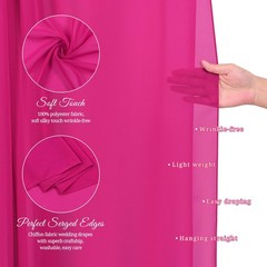 Wedding Arch Draping Fabric,4 Panels 28″ x20ft Fuchsia Wedding Arch Drapes fo…