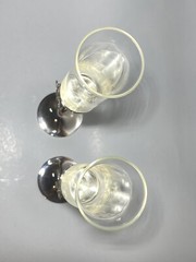 Vera Wang Love Knots Wedgwood Toasting Champagne Flutes Silver Love Knots Bows