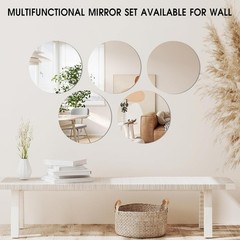 12″ Round Mirror Centerpieces for Tables, Glass 12*12inch,