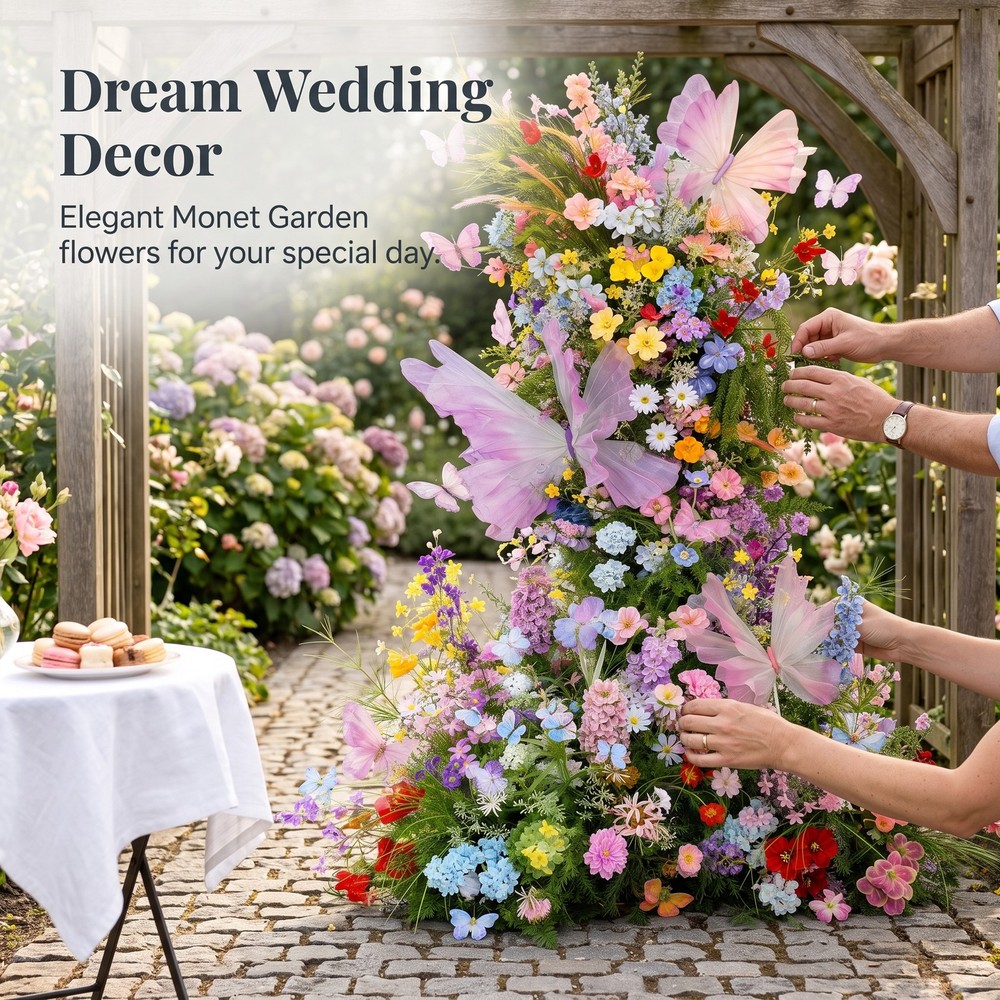 Artificial Flowers Floral Arrangement Kit for Wedding & Home Decor