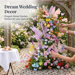 Artificial Flowers Floral Arrangement Kit for Wedding & Home Decor