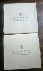 Pottery Barn Maple Leaf Place Card Holders Set of 8 Bronze Metal w/ Boxes #100